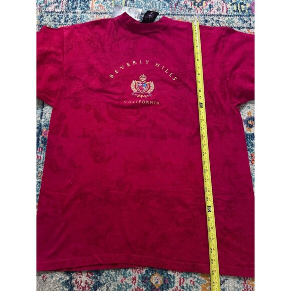 Nwt Vintage 90s Double B‎ Santa Fe Red tie-dye Beverly Hills California T-shirt - Picture 6 of 9
